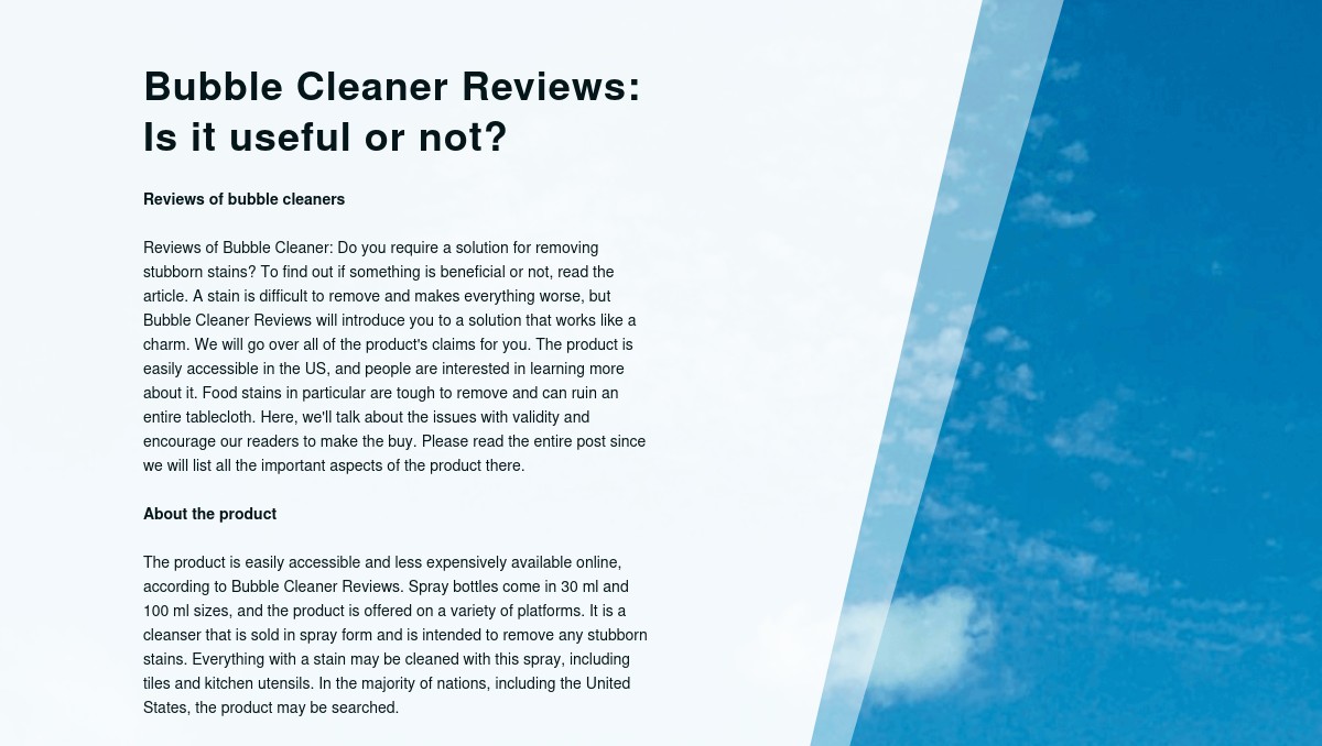 Bubble Cleaner Reviews Is it Useful or not?