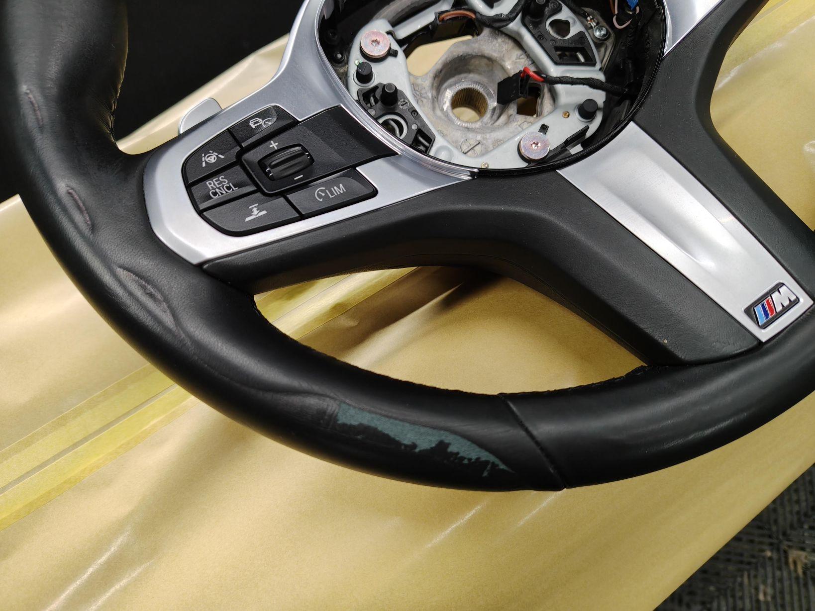 札幌BMW X3 ステアリングハンドルカバー痕凹み表皮剥がれ傷補修リペア修理旭川帯広千歳旭川MID ALFA国際興業モトーレンディーラー