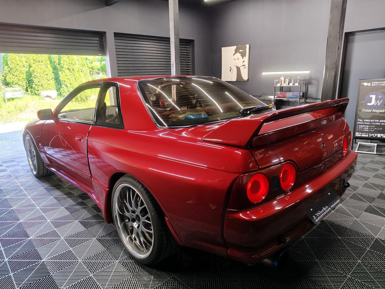 BNR32スカイラインGT-R ステアリングハンドル ネズミかじり傷痕補修リペア 日産修理札幌苫小牧北広島恵庭江別帯広旭川千歳ディーラー
