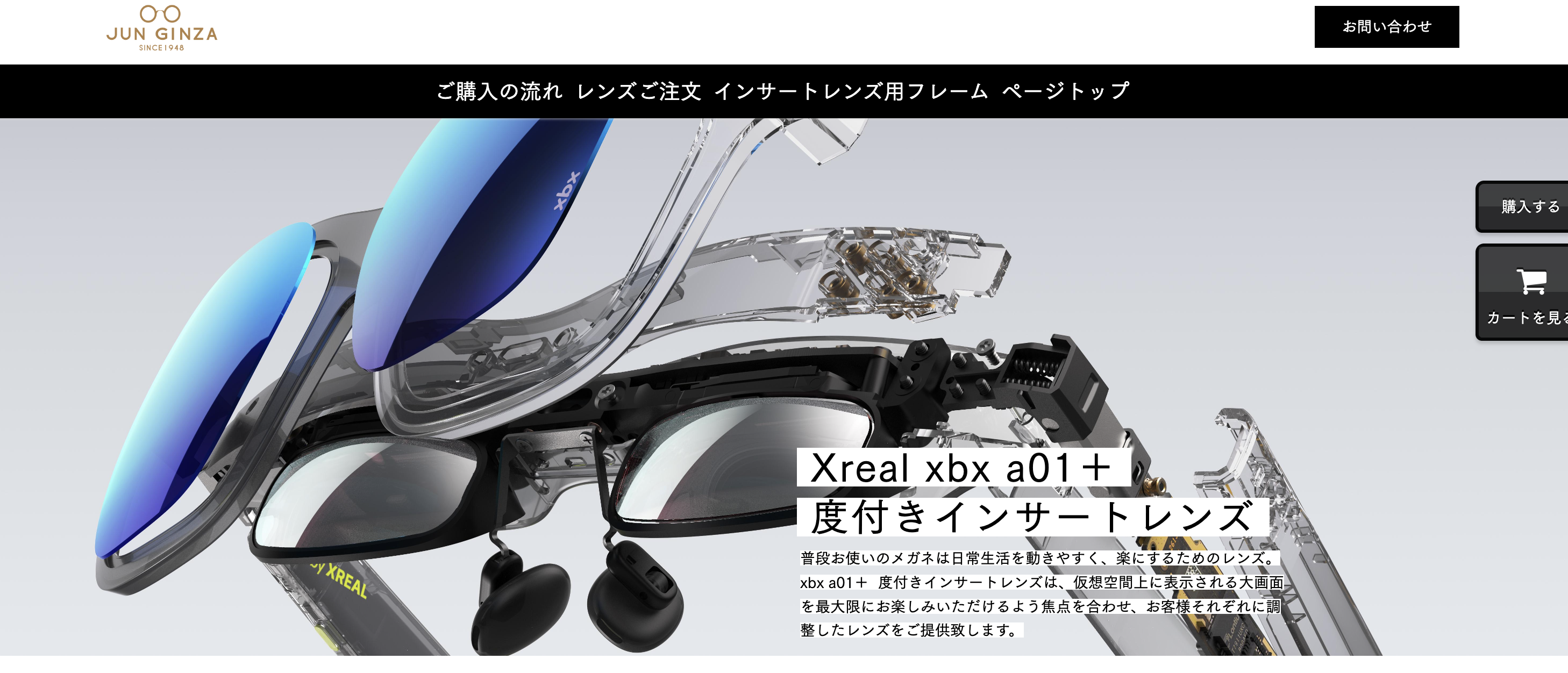 ☆ ジナー F 一式 ケース付き（レンズ別） 公式】xbx a01＋度付きインサートレンズ 購入ページ