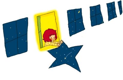 女の子と流れ星の画像