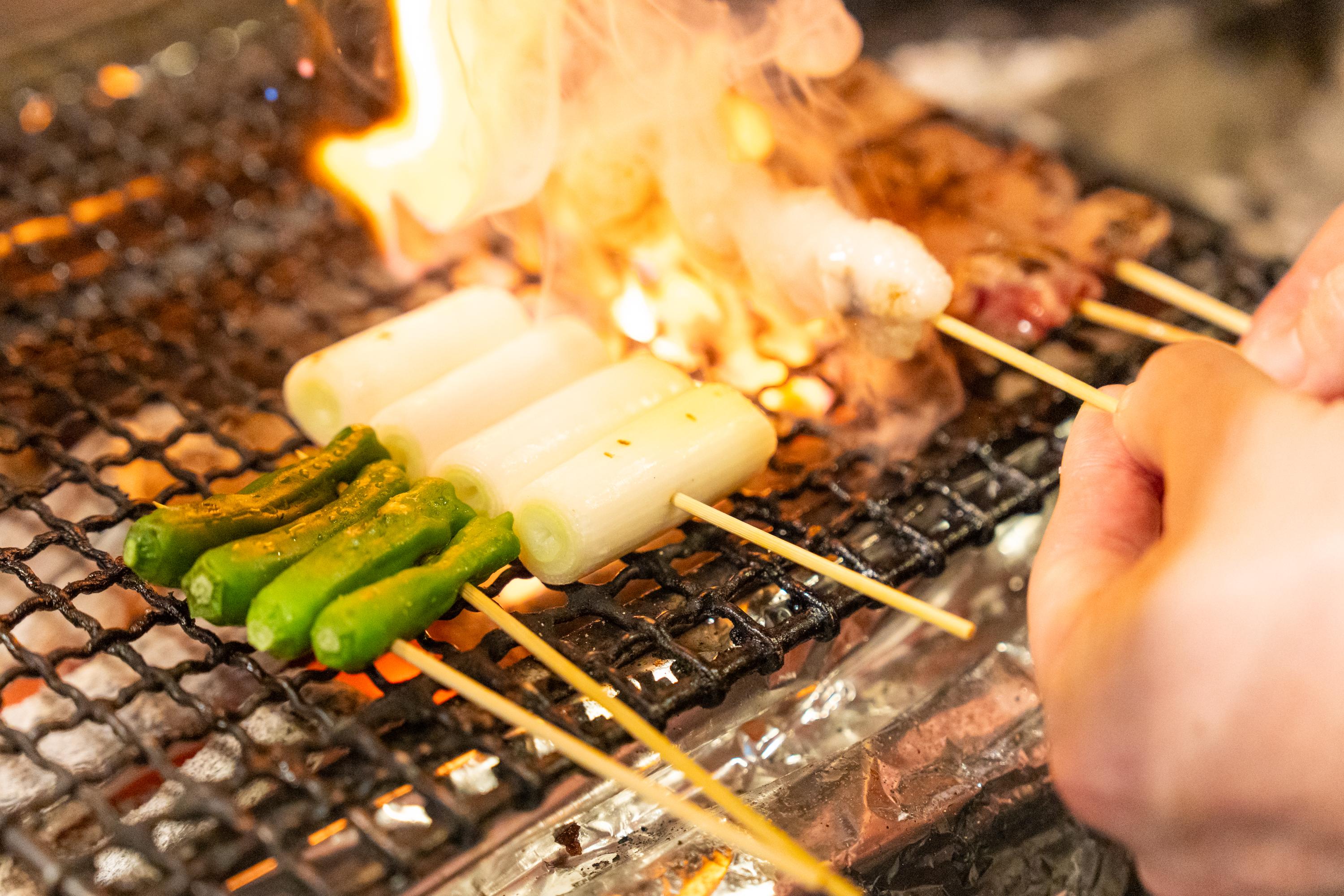 炭火焼牛串