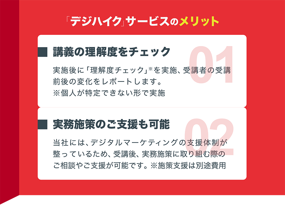 「デジハイク」サービスのメリット
