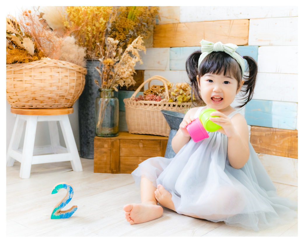 沖縄県那覇市のこども写真館ノートスタジオ］赤ちゃん100日祝い/七五三 
