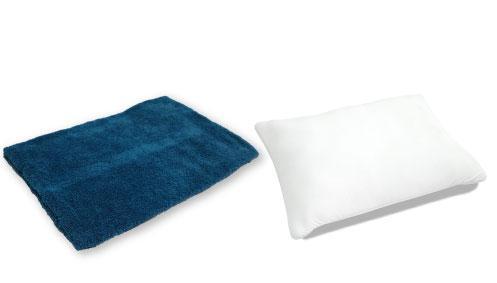 抗菌 藍染まくらカバー【淡藍】＋低反発チップウレタンまくらの商品画像