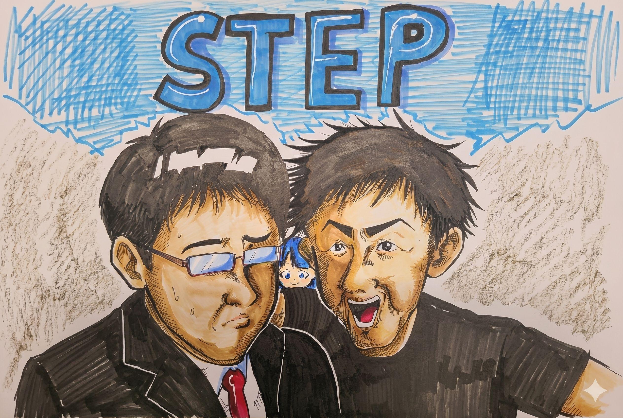 STEP教育学館塾長 大森啓司 塾生から贈られた似顔絵プレゼント