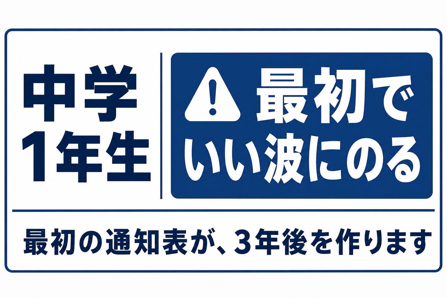 中1の高校受験、最初の通知表が基準になる