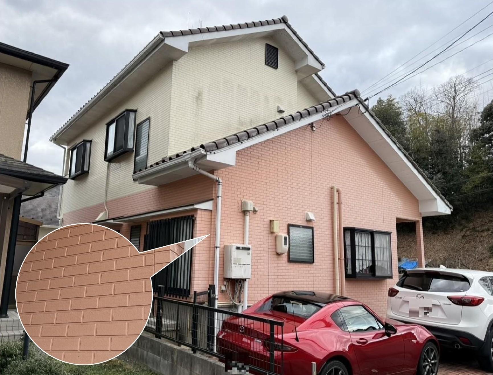 広島県広島市安佐南区の外壁塗装施工前