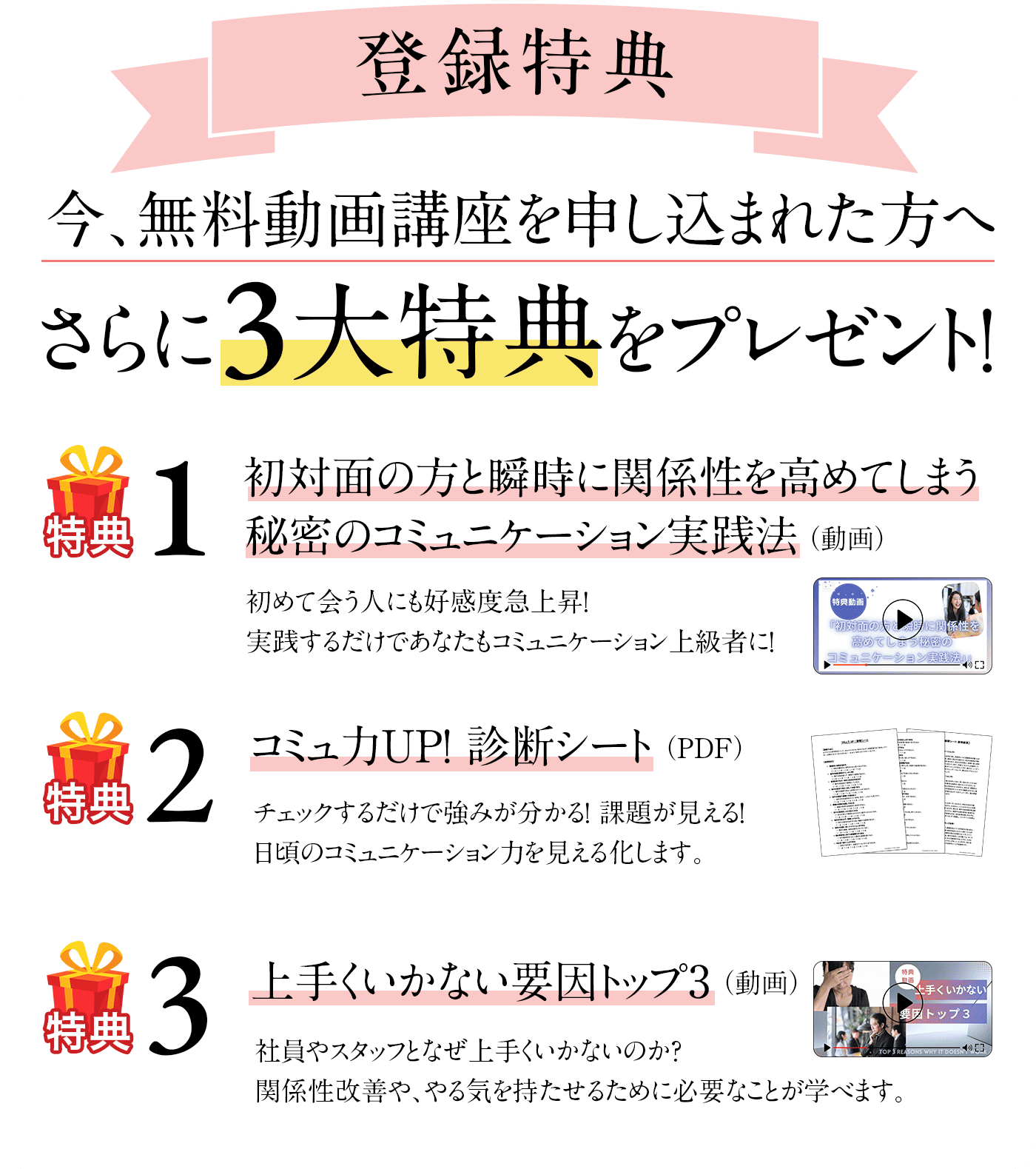 登録特典