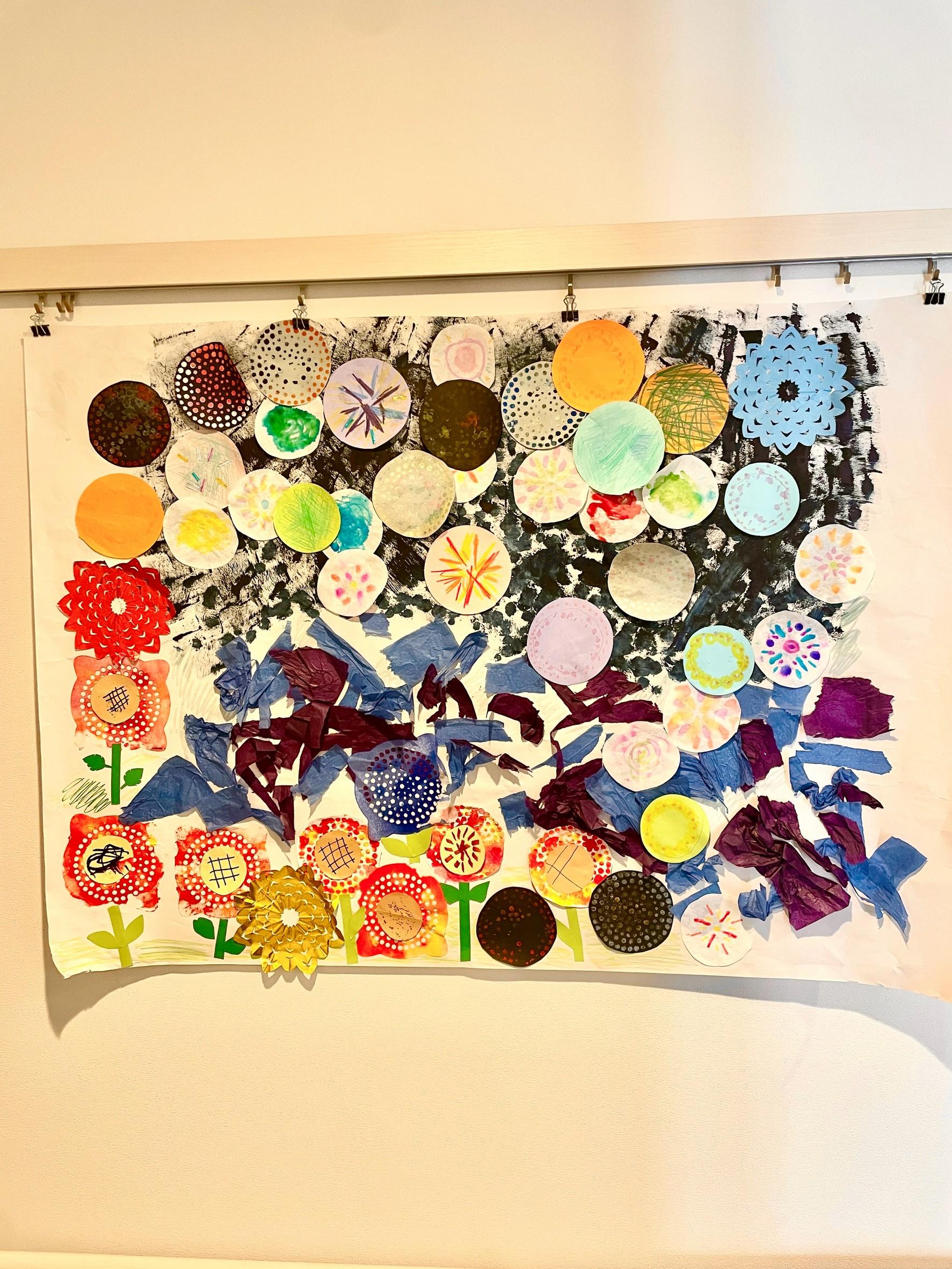 今月の壁画「こいのぼり」　創作活動　知的　身体　障害　介護