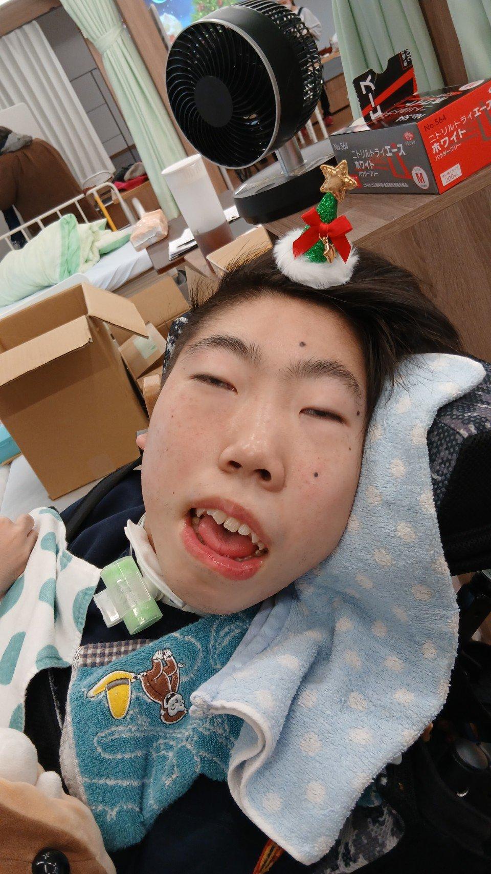生活介護　クリスマスの写真　レクの写真　身体障害　知的障害　介護