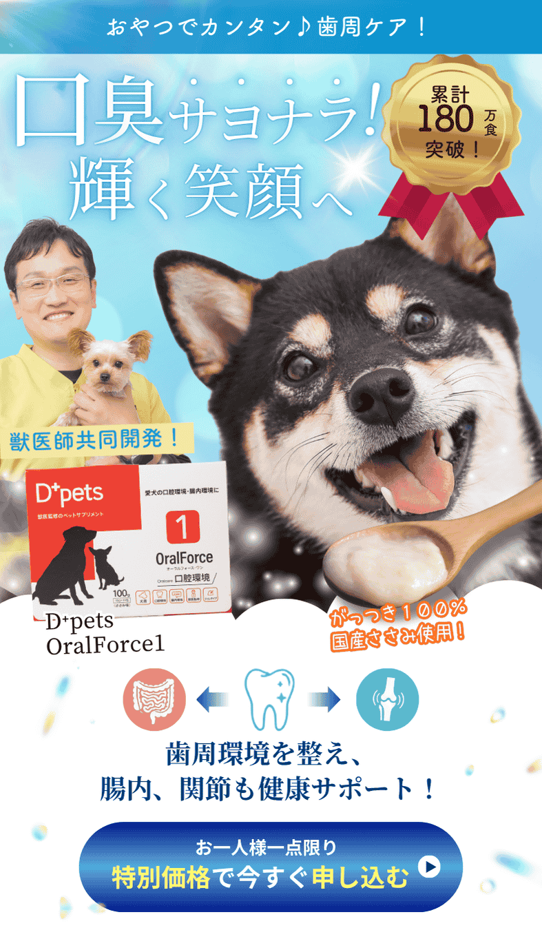 OralForce1 - 獣医師共同開発の犬用デンタルケアおやつ