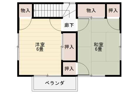 大分市猪野ひまわり団地の家【SAKAIのリノベーション住宅】工事前 2階間取り