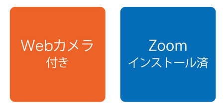 WEBカメラ付きノートPC＆ZOOMインストール済み