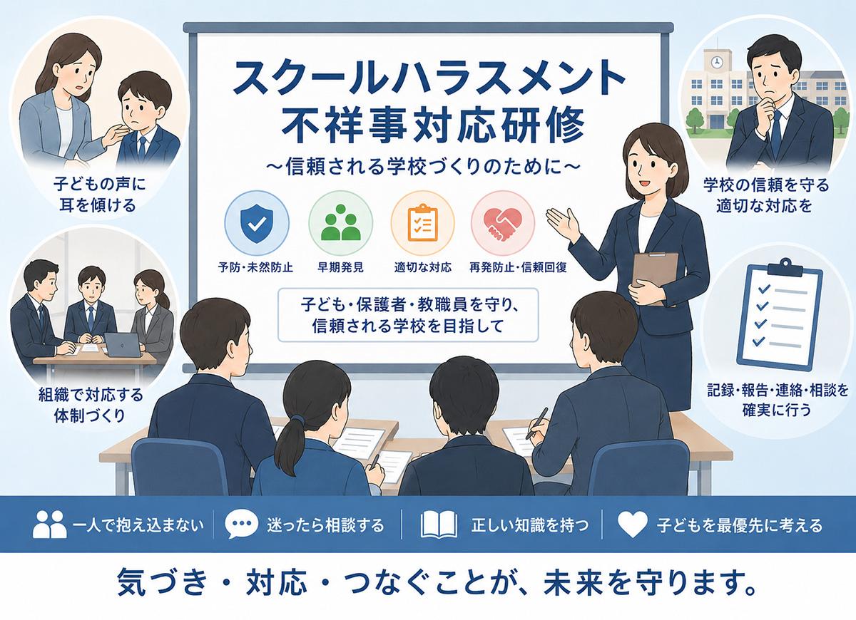 スクールハラスメント・ 不祥事対応研修のご相談