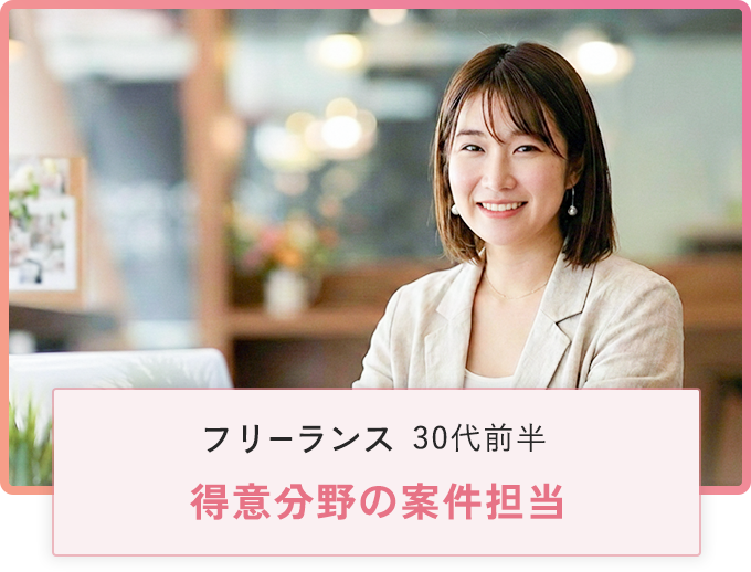 フリーランス／30代前半　得意分野の​案件担当