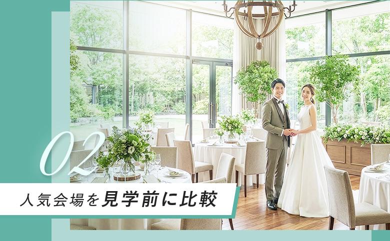人気会場を見学前に比較