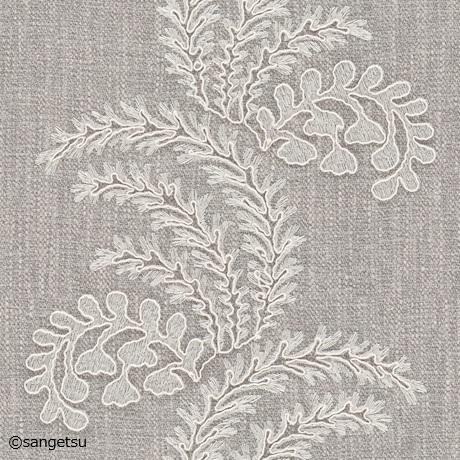 ナチュラル＆エレガント～風合いのある生地に優雅な刺繍S13【45㎝角クッション】の商品画像