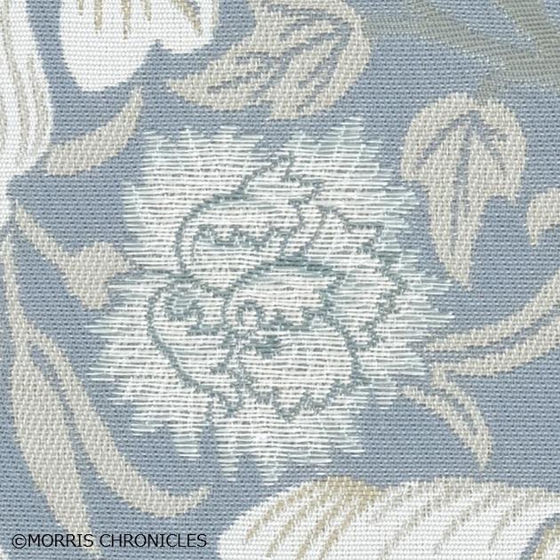 レスター～アカンサスの葉が美しいアーチを描く×グレイッシュブルーS08【45㎝角クッション】の商品画像