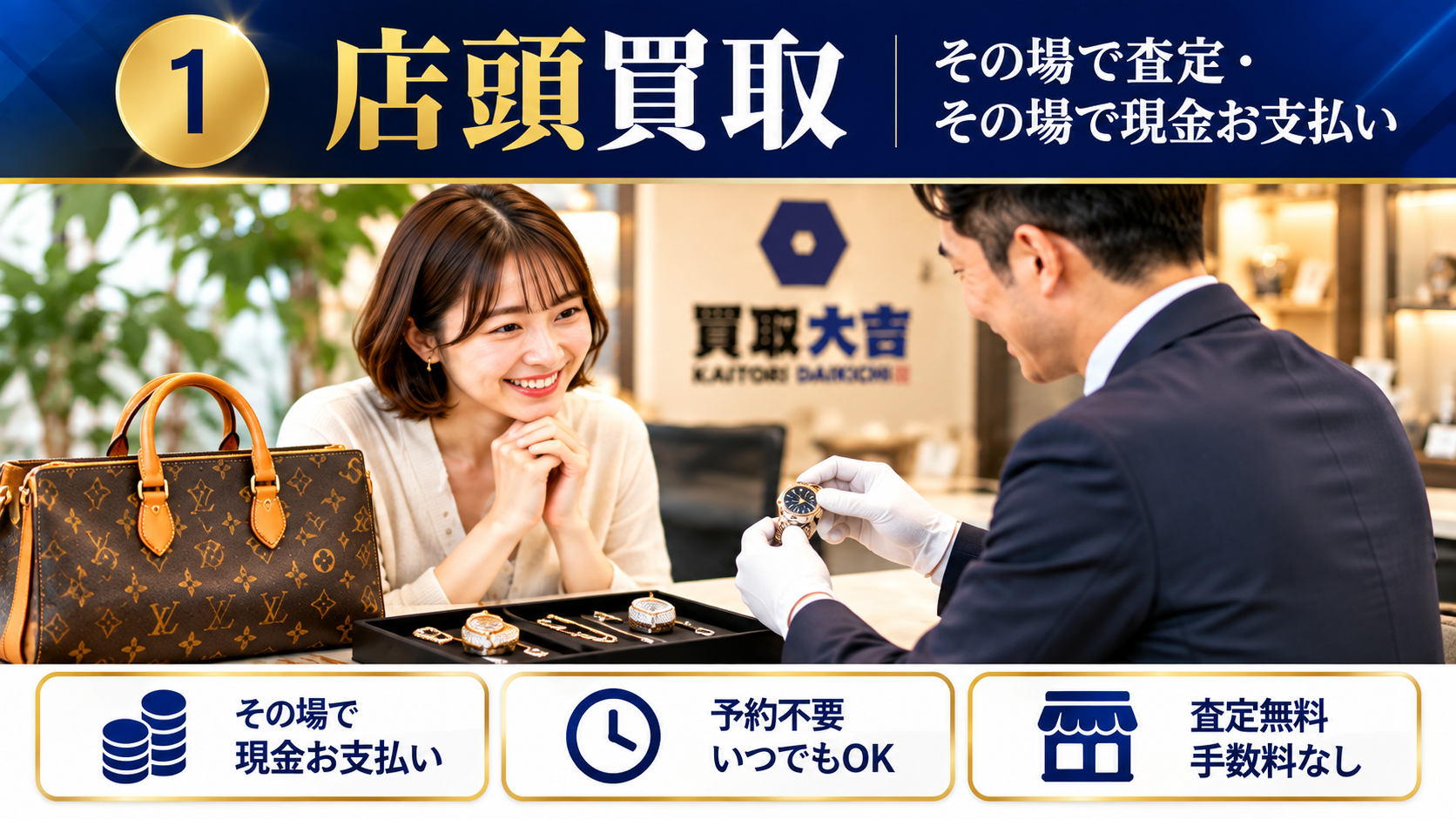 買取大吉 多治見京町店の店頭買取｜多治見市でブランド品・貴金属・時計などを無料査定、その場で現金買取