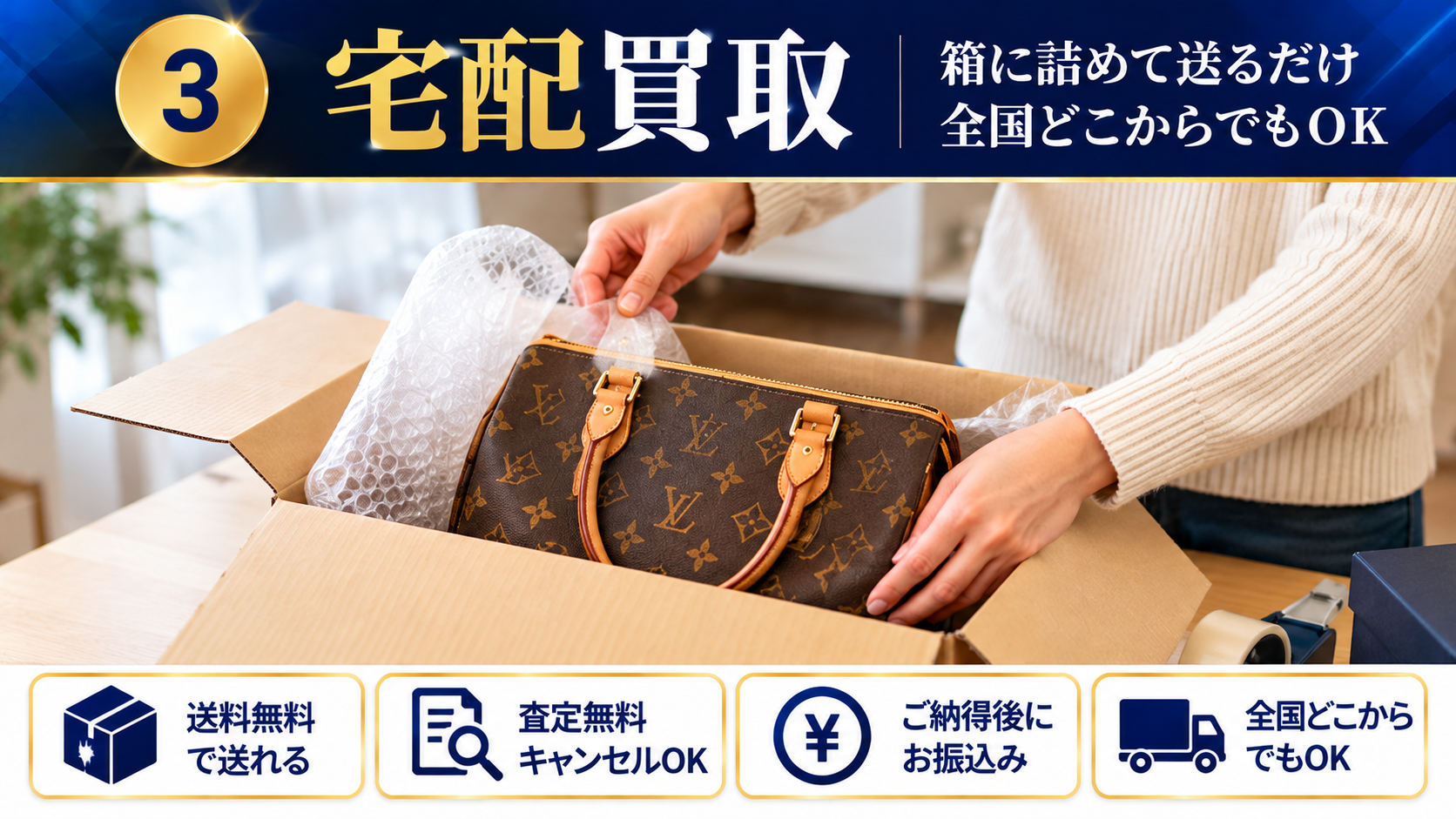 買取大吉 多治見京町店の宅配買取｜ブランドバッグ・時計・貴金属などを自宅から発送して査定