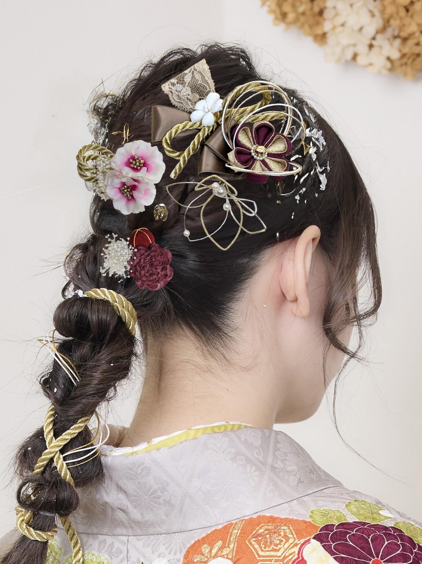 成人式 髪飾り：花結浪漫 ＃741Wi