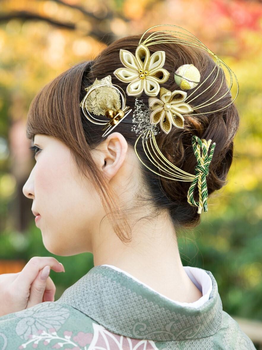 成人式 髪飾り：花結浪漫 ＃724W