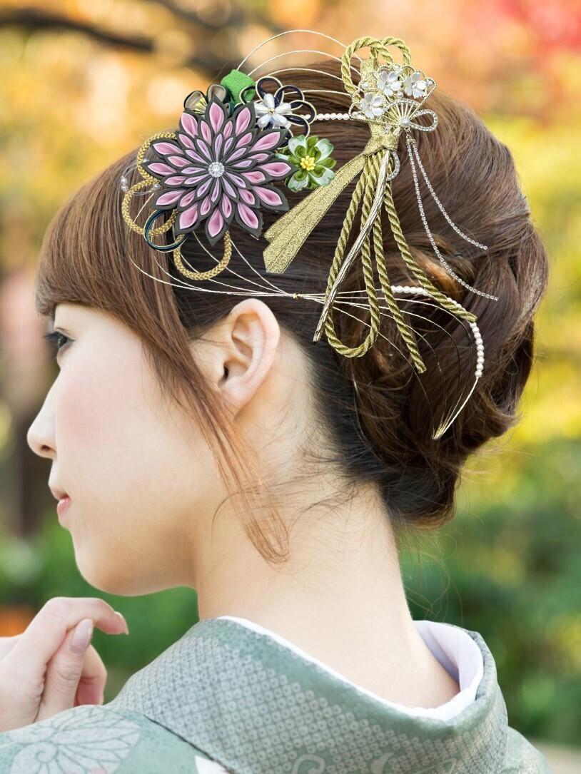 成人式 髪飾り：花簪 ＃704G
