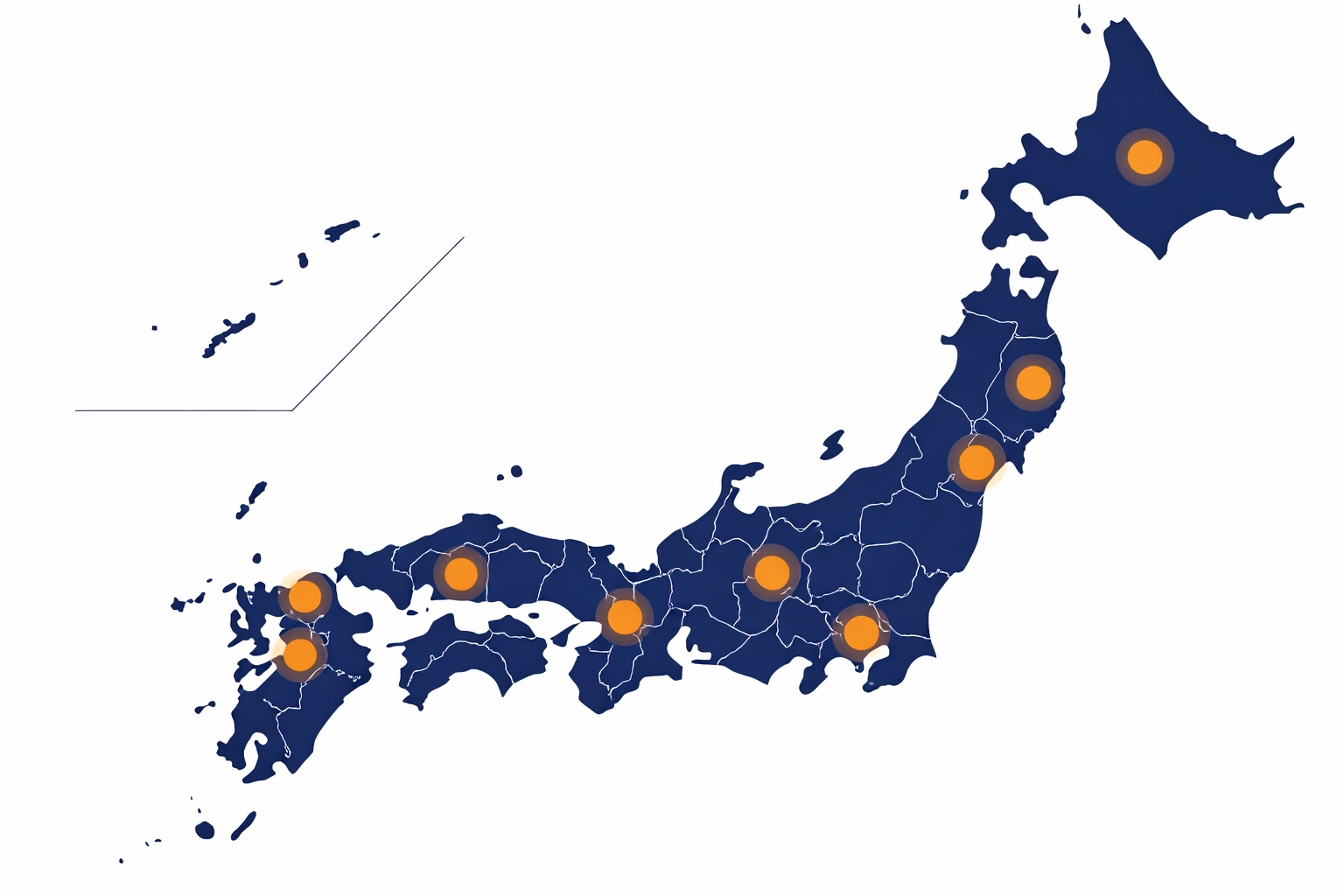 日本地図 - 全国対応エリア