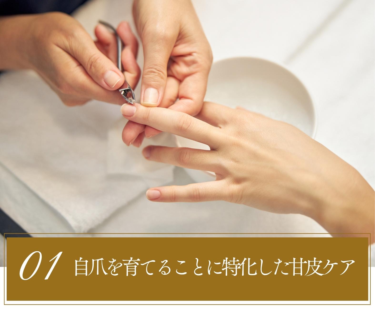 1　自爪が育成することに特化した甘皮ケア