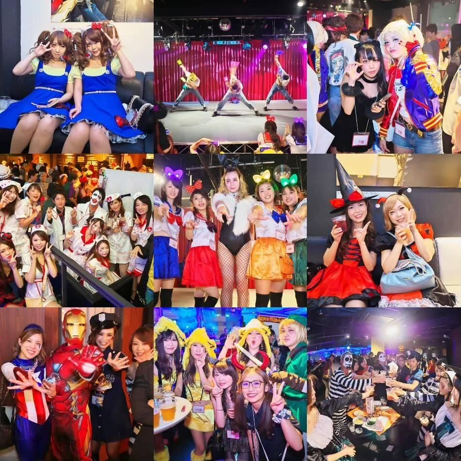 福岡BIGクリスマスパーティーの数人の男女