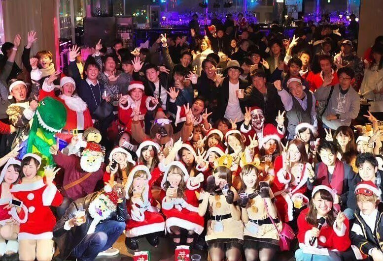 福岡クリスマスパーティーの男女