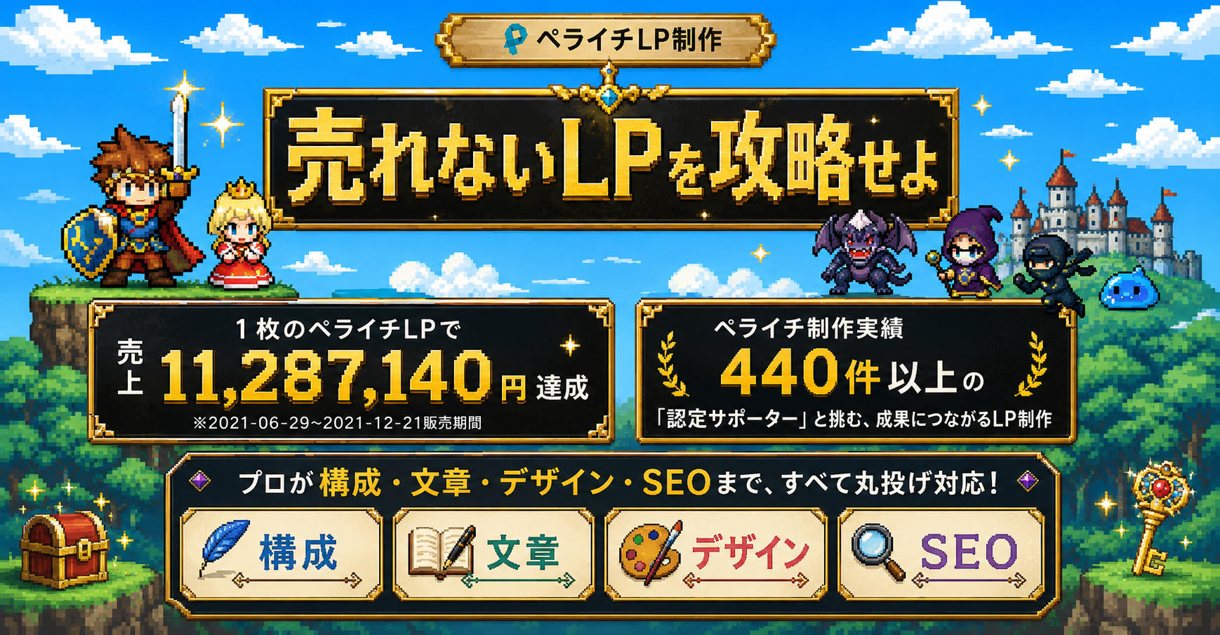 ペライチLP制作代行｜実績440件以上の認定サポーターが丸投げ制作対応