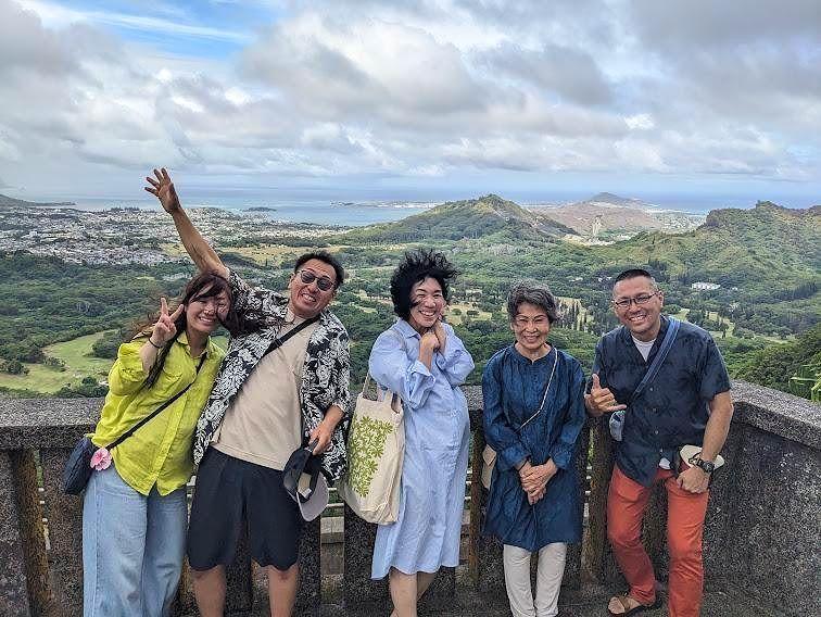 チャーター　プライベートツアー　フリープラン　プライベートツアー　ハワイ旅行　ハワイ家族旅行　親子旅行　喜寿旅行　母喜寿　仲良し旅行　兄弟　姪　初めてハワイ　ヌアヌパリ展望台　風強い　裏オアフ　カネオヘ　カイルア　ヌアヌゴルフコース　お母さん　親孝行　喜寿祝い　77歳　七十七歳　夢のハワイ旅行　とことんjerry　フリープラン　日本人ガイド　ハワイ現地オプショナルツアー　おすすめ　ハワイ日本人ガイド　ベテランガイド　プロ　ジェリー
