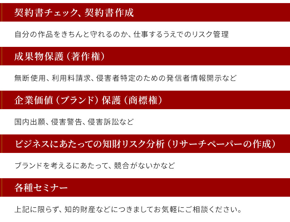 主な取り扱い業務 | 弁護士 舟橋 和宏