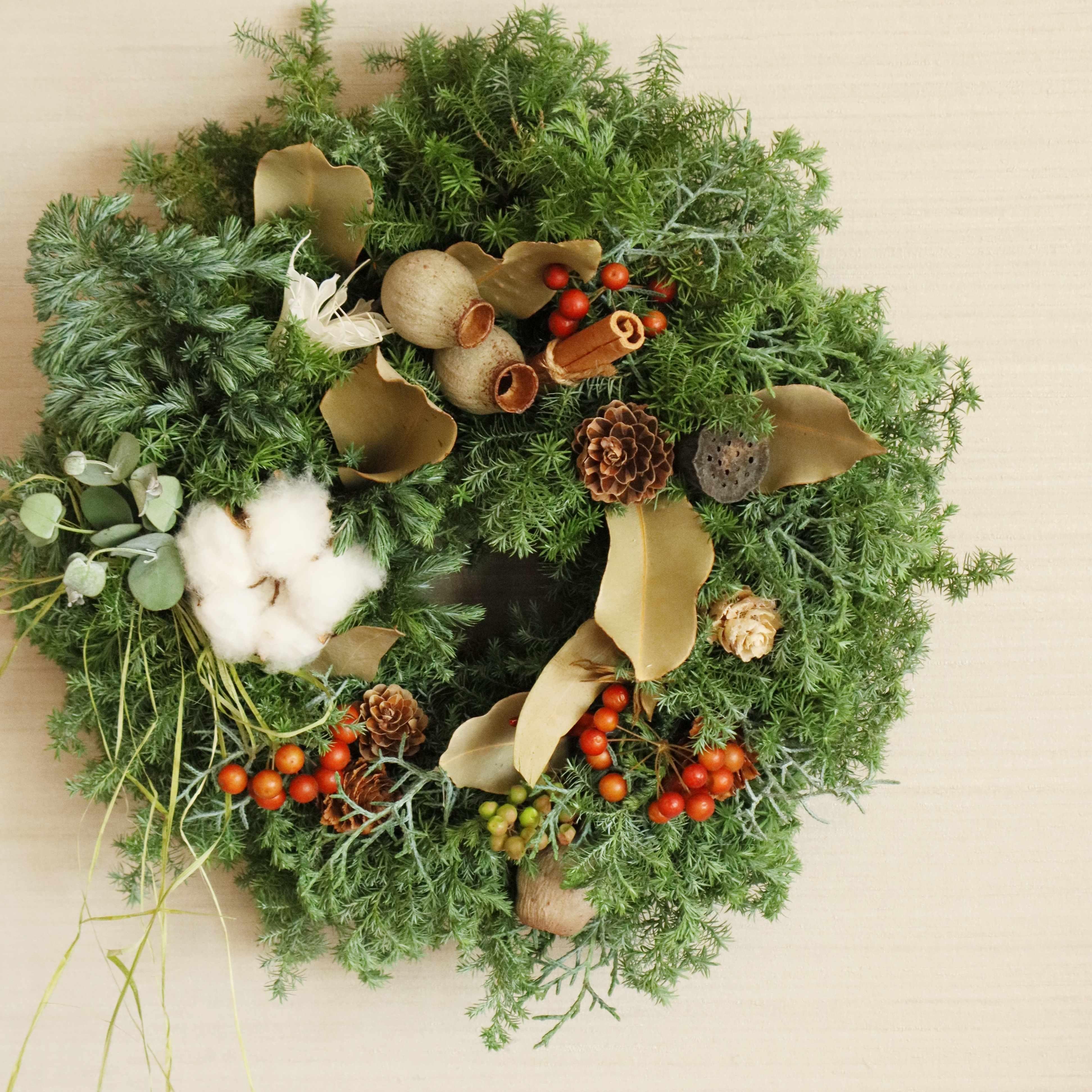 クリスマスリース作り