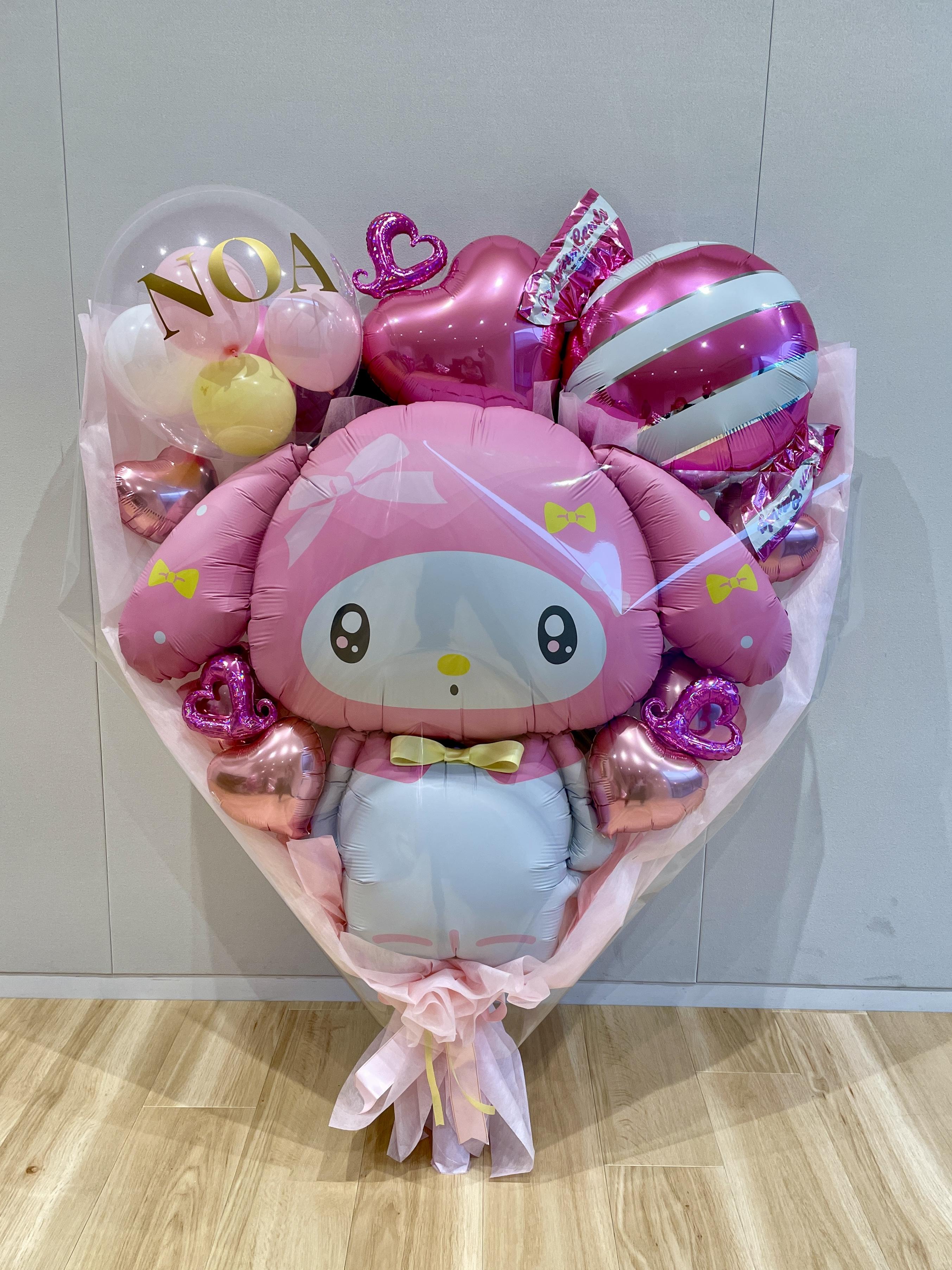 卒業式のお祝い卓上バルーン マイメロディがメインの可愛い卓上バルーン