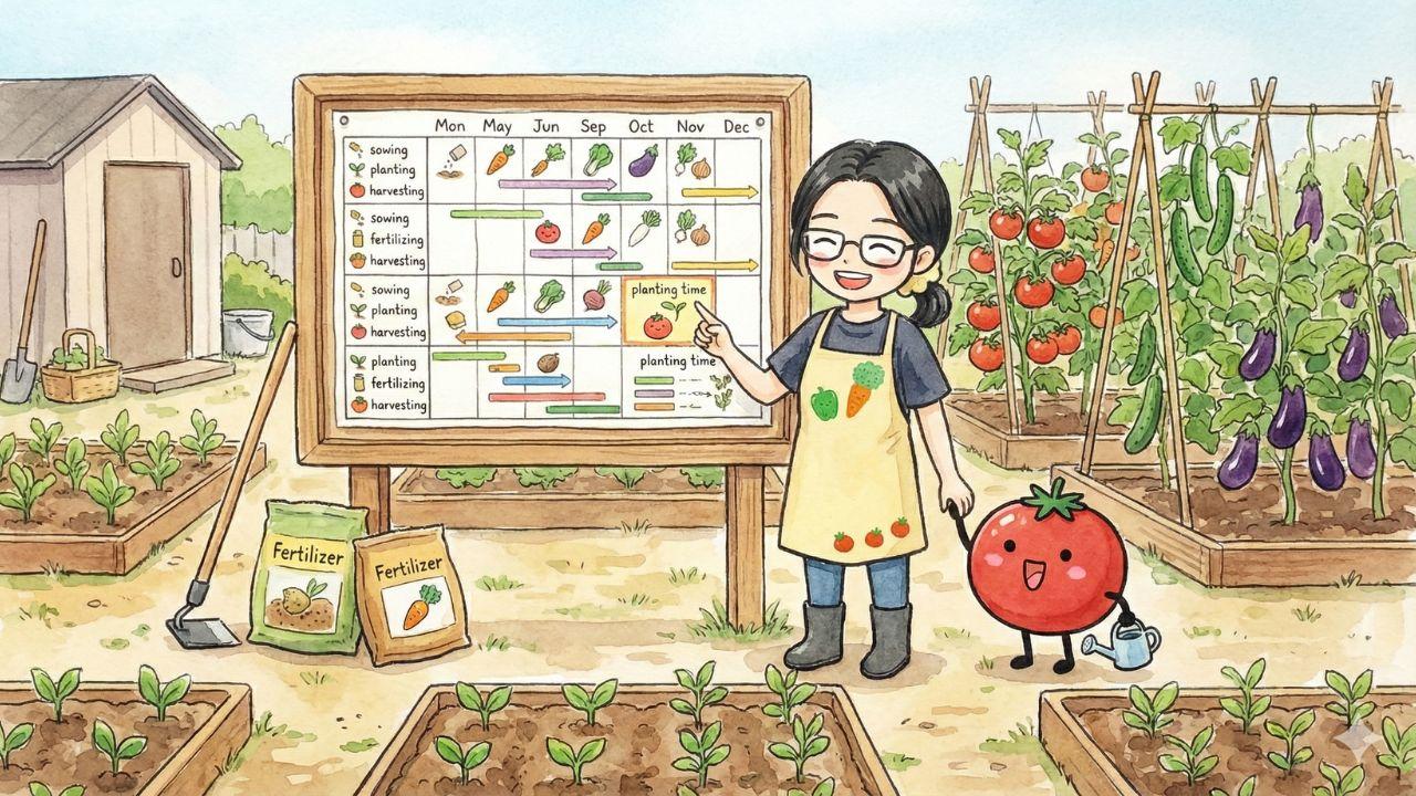 畑・家庭菜園の年間栽培スケジュール