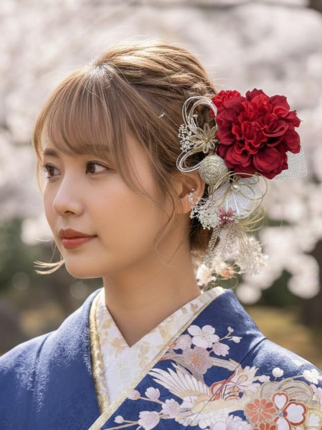 成人式 髪飾り：可憐 ＃742R