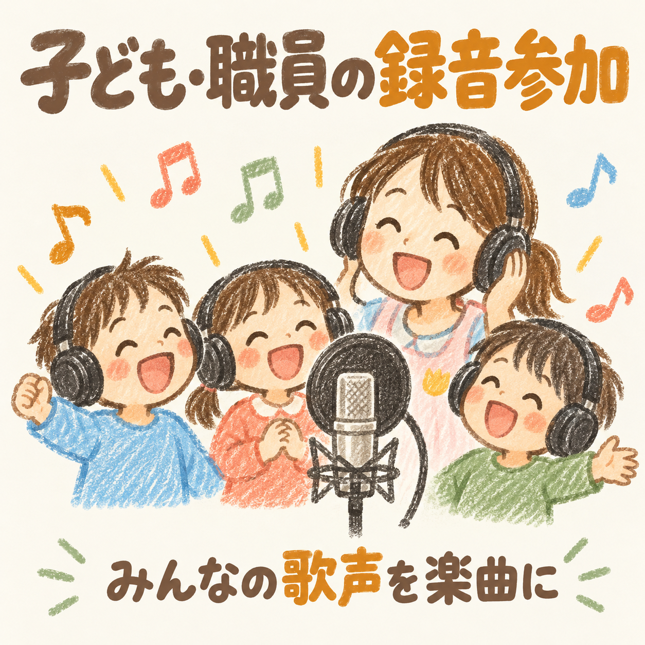 録音に子どもや職員が参加する場合の商品画像
