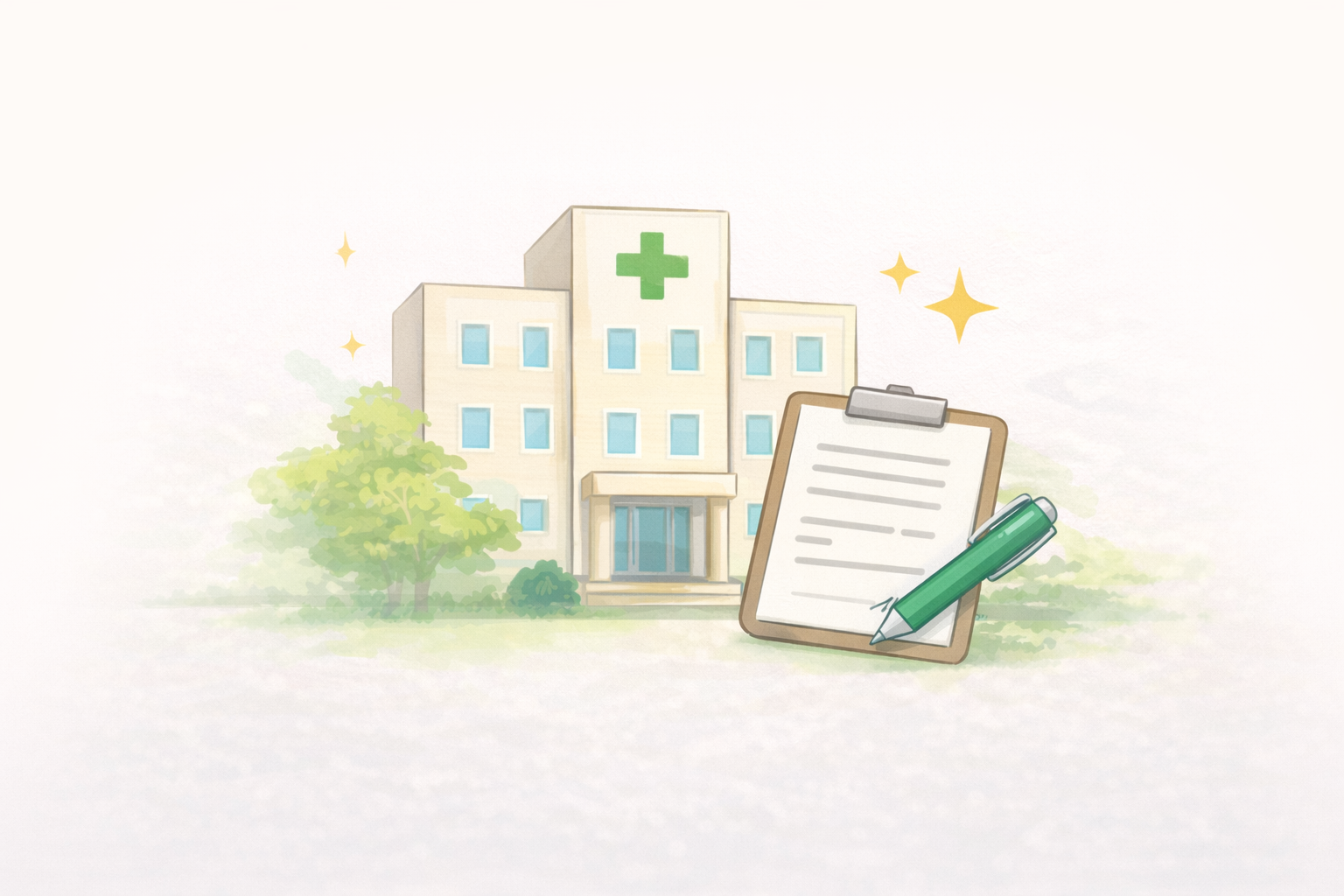 入院保証のイラスト