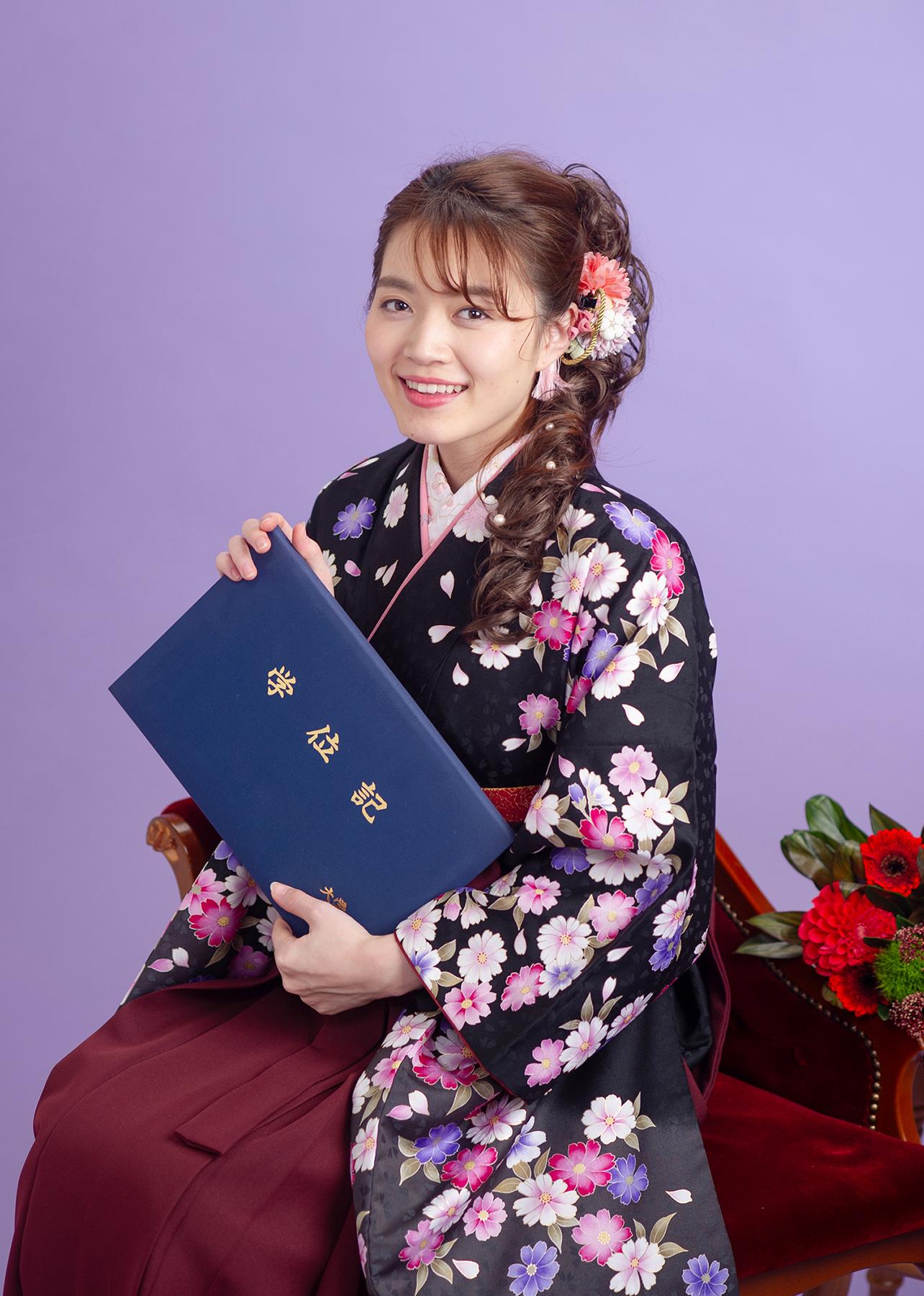 卒業式の袴の貸衣装と着付け撮影｜高槻市のコジマスタジオ