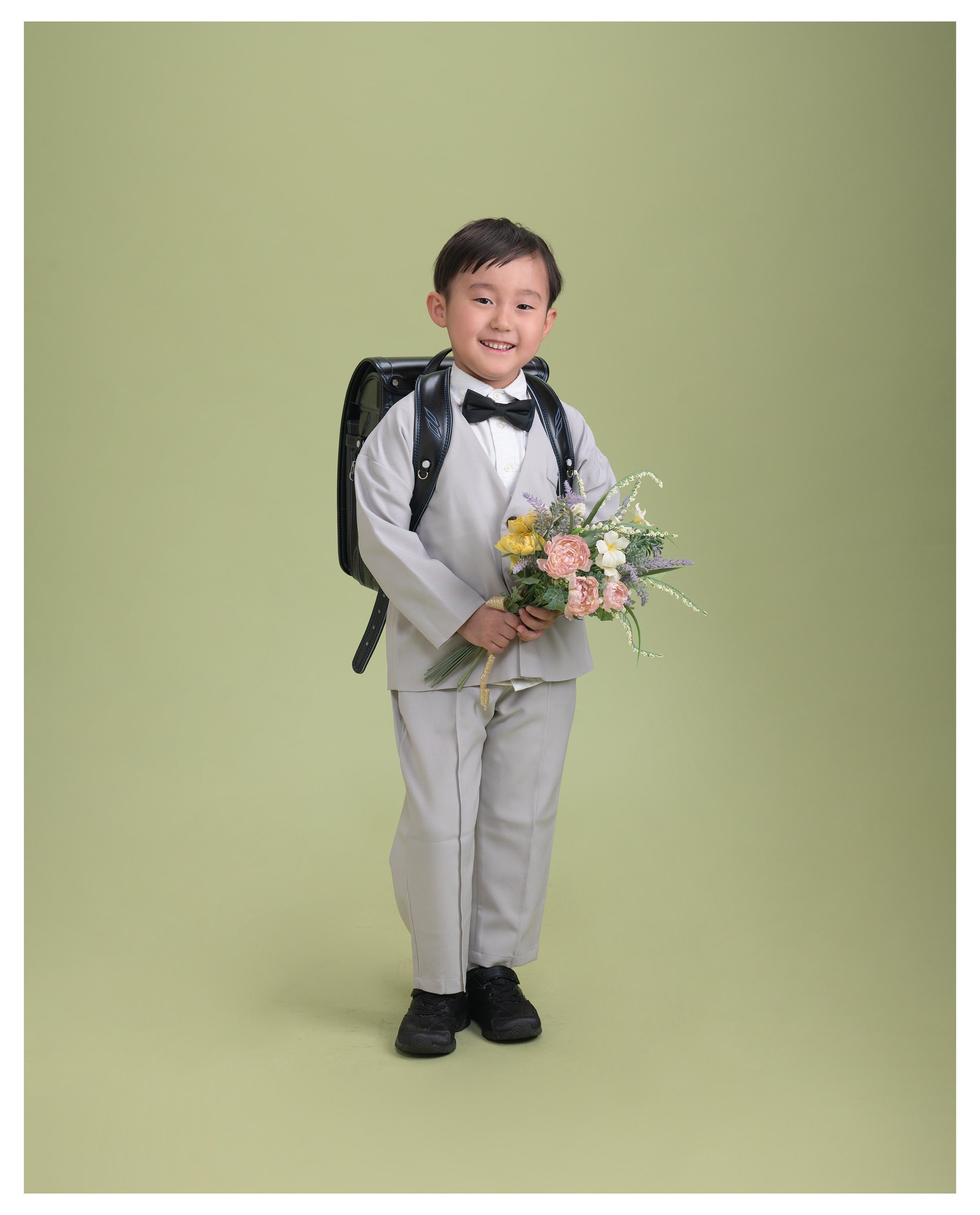 高槻市の写真館コジマスタジオでの入学記念写真・ランドセル撮影