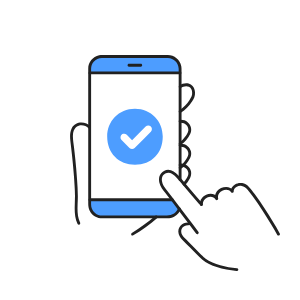 申し込みしているイラスト