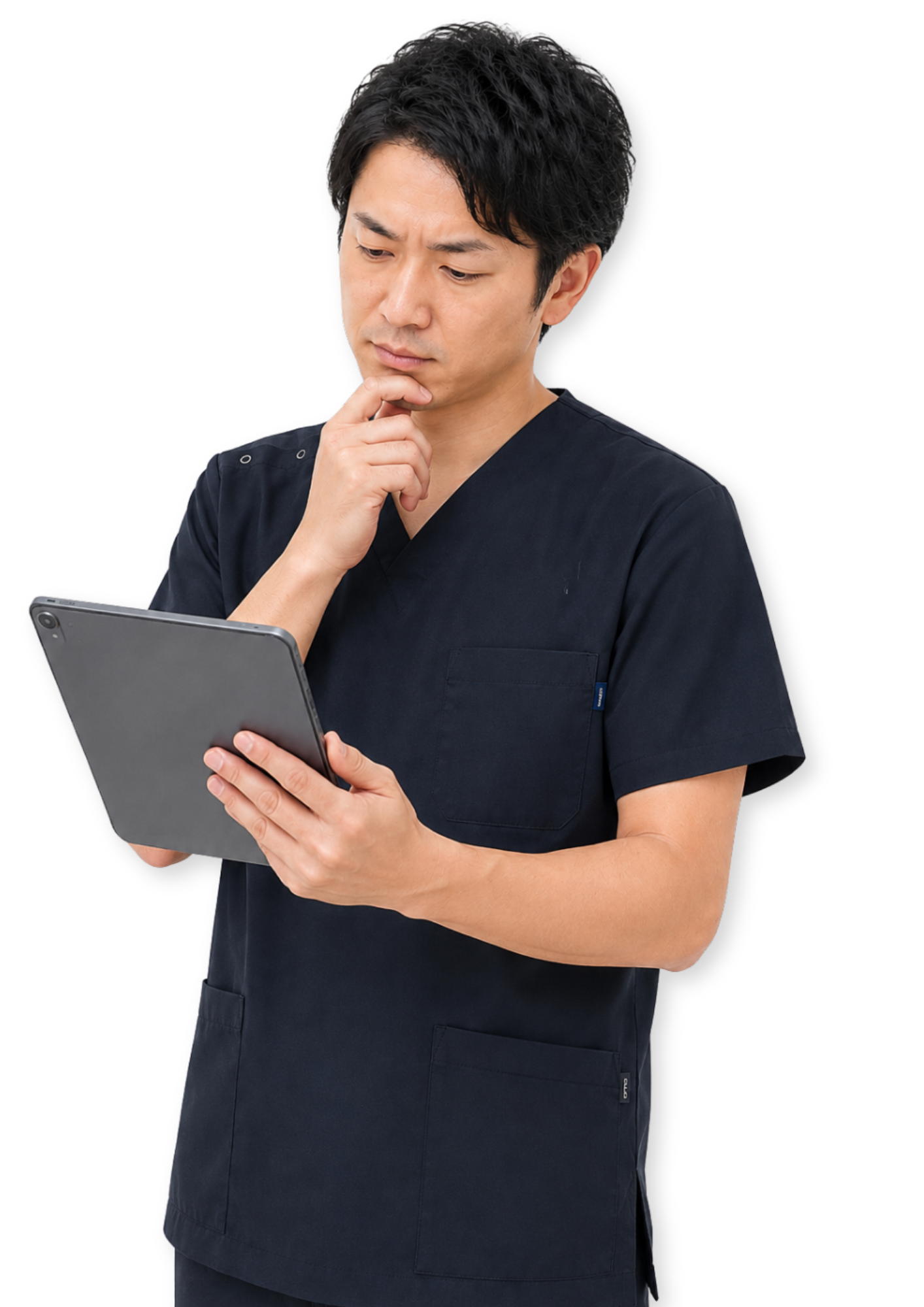 CONNECT AIの操作や活用についてタブレットを見ながら考える利用者