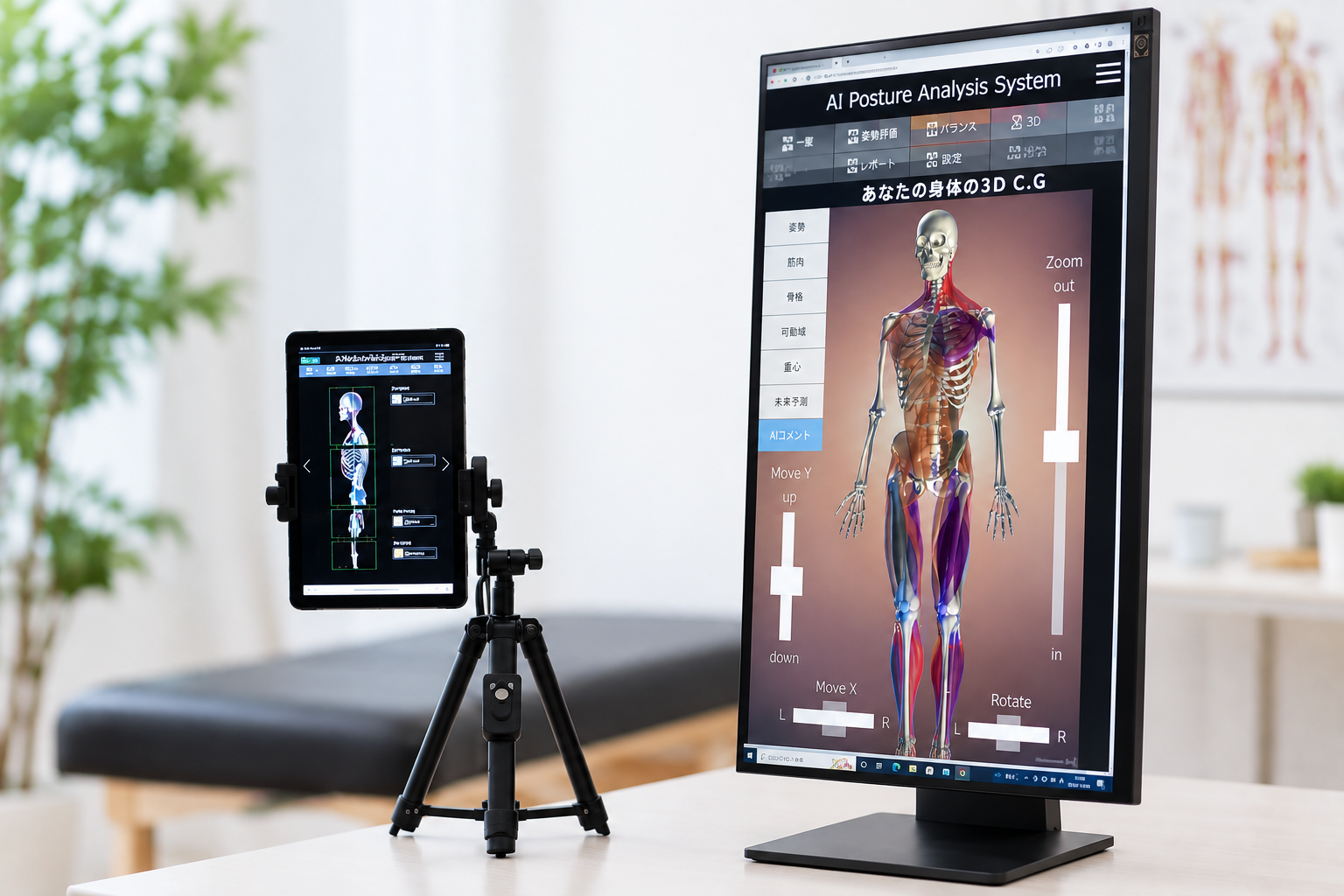 身体の状態を3Dで見える化する姿勢分析システム CONNECT AI
