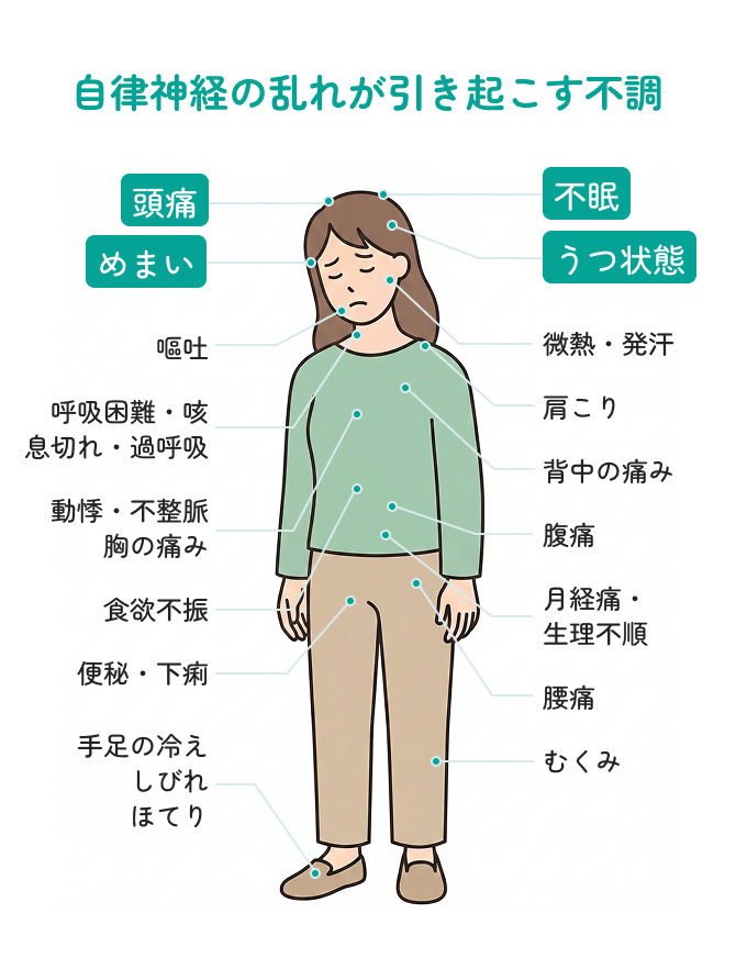 自律神経の乱れが引き起こす不調