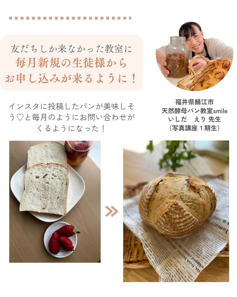 受講生様の変化、友達しか来なかった教室に毎月新規の生徒様からお申し込みが来るように