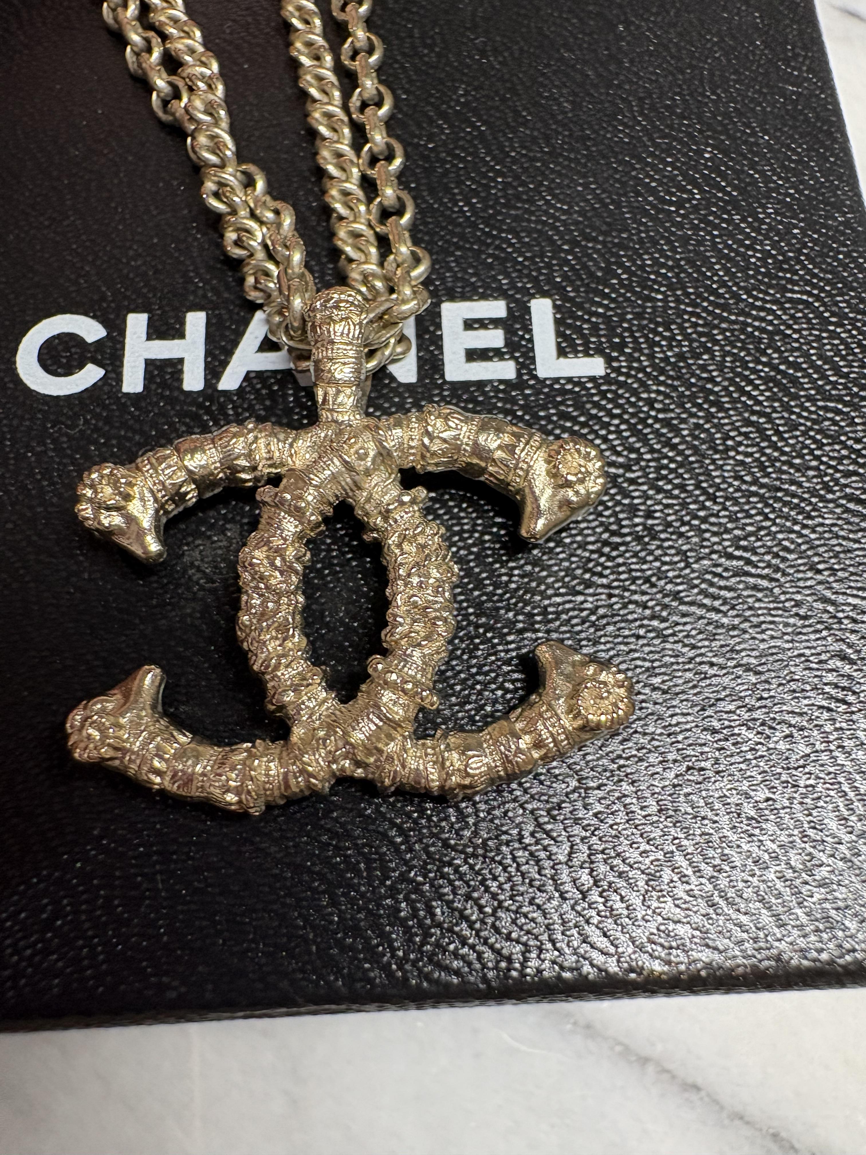 18ＣシャネルＣＨＡＮＥＬＣＣロゴ2連チェーンネックレスの商品画像
