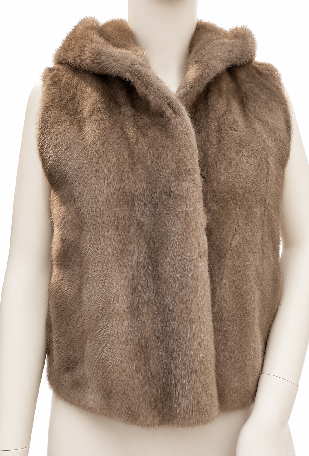 KOPENHAGEN FUR グレージュミンクファーベストフード付きＳ位の商品画像